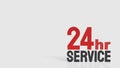 Twenty Four Hour Customer Support Service Concept 3d render Royalty Free Stock Photo