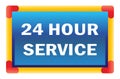 Twenty four hour service Royalty Free Stock Photo