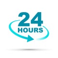 Twenty four hours clock Royalty Free Stock Photo