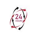 twenty four hours icon Royalty Free Stock Photo