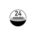 twenty four hours icon Royalty Free Stock Photo