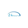 twenty four hours icon Royalty Free Stock Photo