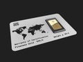 Twenty grams of gold bar in the box, isolated on black, 3d Illustration
