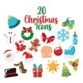 Twenty holiday icons collection. Vector Royalty Free Stock Photo