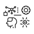 Twenty Line Art Icons Of Various Objects vector Royalty Free Stock Photo