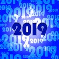 Twenty Nineteen Indicates 2019 New Year And Celebrate