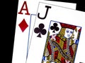 Twenty One in Blackjack Royalty Free Stock Photo