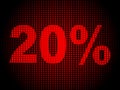 Twenty percent discount background