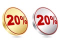 Twenty percent discount icon