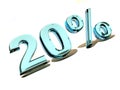 Twenty percent. Ice Royalty Free Stock Photo