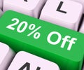 Twenty Percent Off Key Means Discount Or Sale