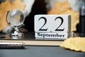 Twenty second of autumn month calendar september