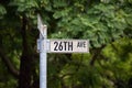 26th Ave Street Name Sign