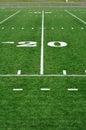 Twenty Yard Line on American Football Field Royalty Free Stock Photo