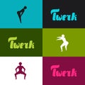 Twerk and booty dance background for dancing