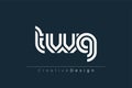 TWG Creative Unique Modern Letter Logo Design. Elegant Monogram Logo Design with Decorative Elements and Typography Royalty Free Stock Photo