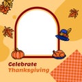 Twibbon thanksgiving celebration party template poster Royalty Free Stock Photo