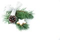 Twig of Fir with Christmas Decoration and Cinnamon Star Cookie