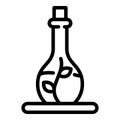 Twig in a flask icon, outline style Royalty Free Stock Photo