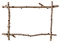 Twig frame Royalty Free Stock Photo