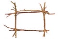 Twig frame Royalty Free Stock Photo