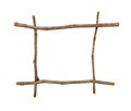 Twig frame. Royalty Free Stock Photo