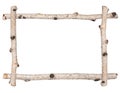 Twig frame of birch Royalty Free Stock Photo