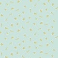 Twigs with catkins seamless springtime vector pattern in pastel colors