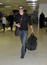 Twilight actor Kellan Lutz at LAX airport Royalty Free Stock Photo