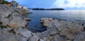 Twilight along the rugget Rovinj shoreline