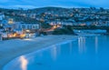 Twilight at the beautiful seaside town of St. Ives in Cornwall, England