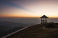 Twilight , beautiful sunset at Doi Pui Co , Thailand