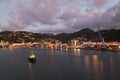 Twilight at Castries, Saint Lucia, Caribbean Island