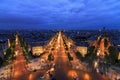 Twilight Champs-Elysees Royalty Free Stock Photo