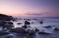 Twilight coast scene. Swedish coastline. Royalty Free Stock Photo