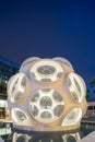 Twilight Exterior of Buckminster Fuller Geodesic Dome in Midtown Royalty Free Stock Photo