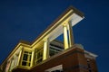 Twilight Glow on Modern Academic Building Facade in Fort Wayne Royalty Free Stock Photo