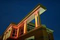 Twilight Glow on Modern Academic Building in Fort Wayne, Indiana Royalty Free Stock Photo