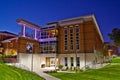 Twilight Glow at Modern Academic Center in Indiana Tech