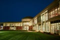 Twilight Glow on Modern Educational Building in Urban Indiana Royalty Free Stock Photo