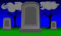 Twilight Gravestones Royalty Free Stock Photo