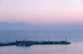 Twilight on the Gulf of Thermaikos, Greece Royalty Free Stock Photo