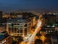 Twilight high angle view of the Taipei cityscape Royalty Free Stock Photo