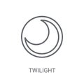 twilight icon. Trendy twilight logo concept on white background