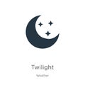 Twilight icon vector. Trendy flat twilight icon from weather collection isolated on white background. Vector illustration can be