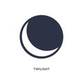 twilight icon on white background. Simple element illustration from weather concept