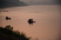 Twilight of Khong river in Chaingkhan Royalty Free Stock Photo
