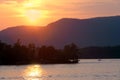 Twilight on Lake George. Royalty Free Stock Photo