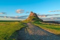 Twilight at Lindisfarne castle Royalty Free Stock Photo