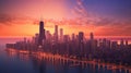 Twilight magic over chicago